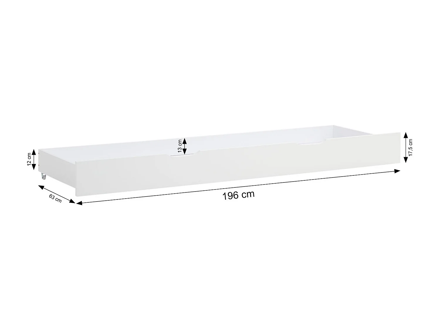 Lit superposé 207x139x146,5 cm lit enfant blanc