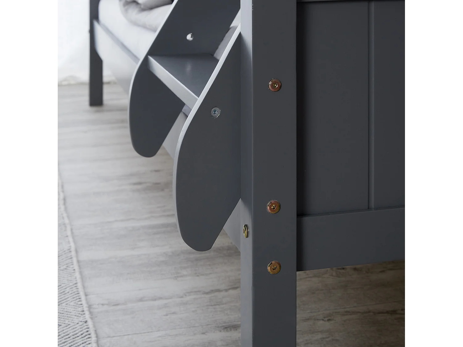 Lit superposé 90x200 cm 140x200 cm Gris