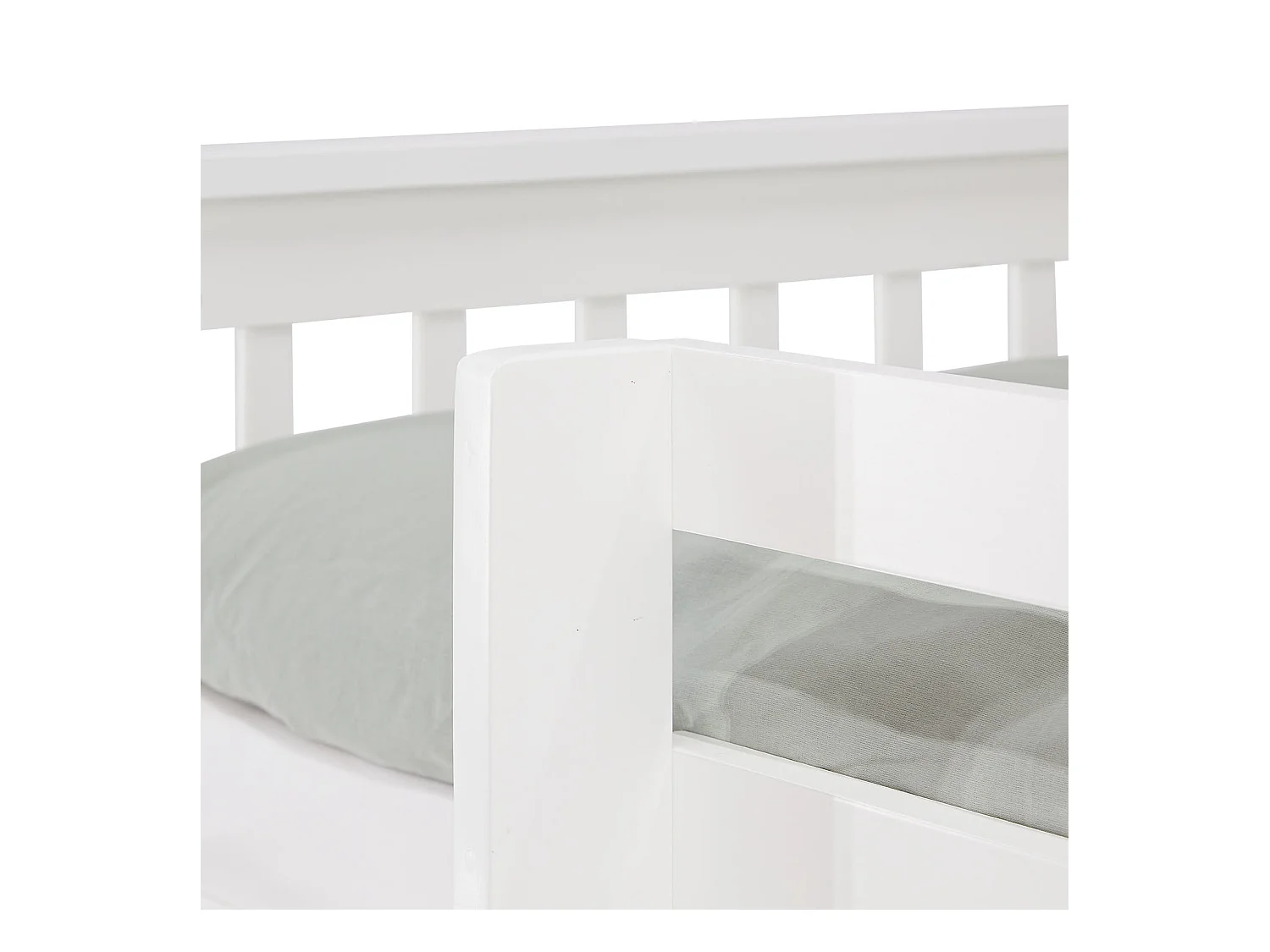 Etagenbett 90x200 cm weiß Kinderbett mit Matratze