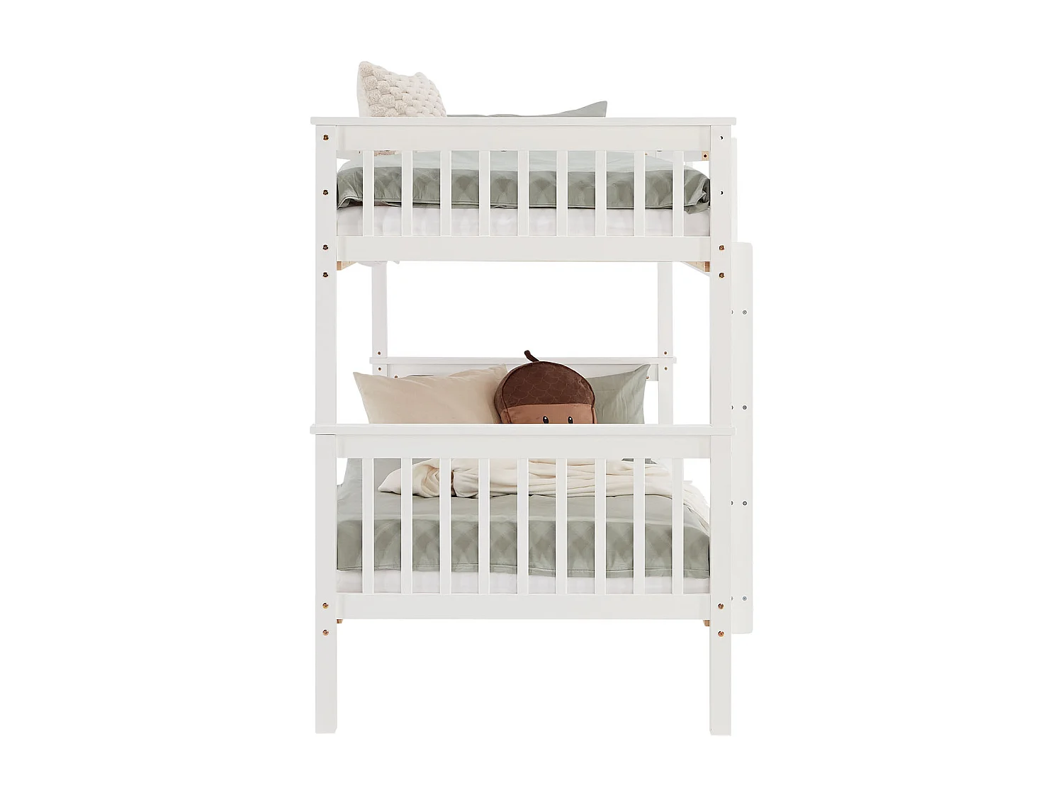 Stapelbed 90x200 cm wit Kinderbed met Matras