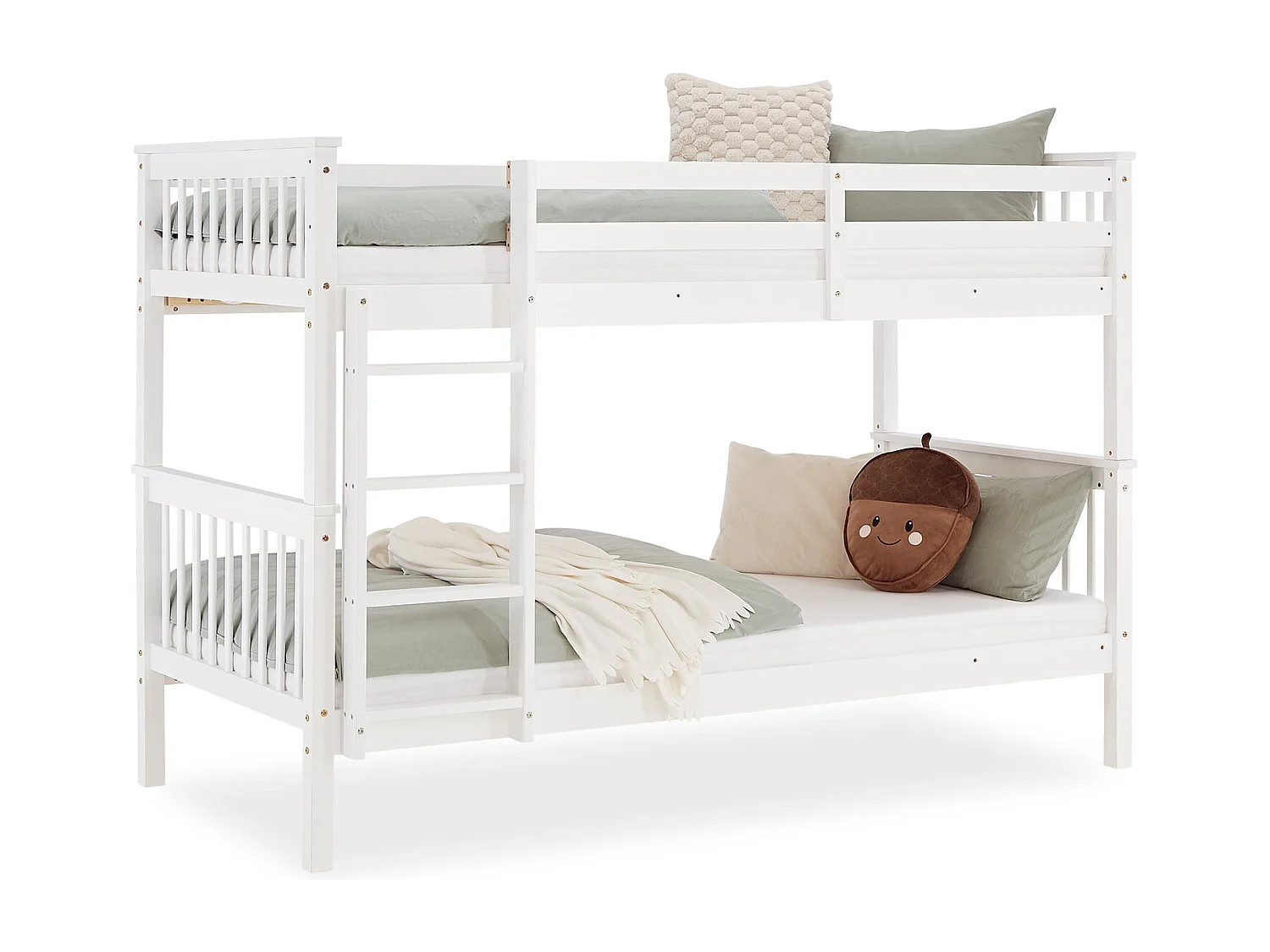 Stapelbed 90x200 cm wit