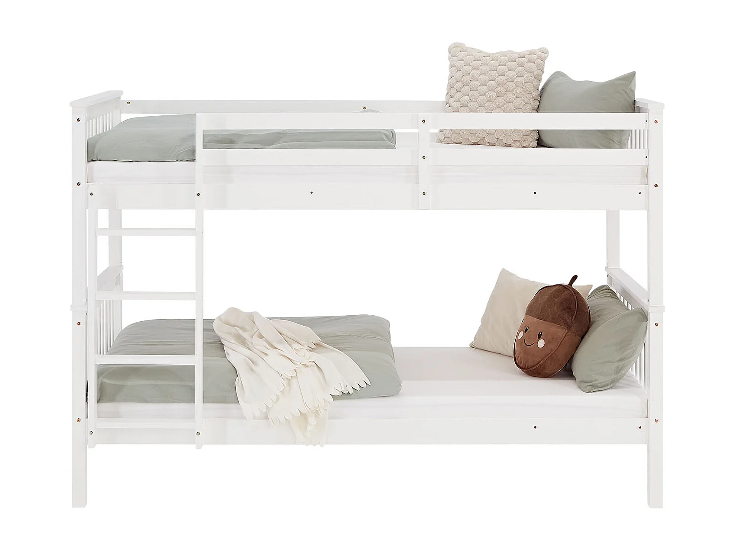 Stapelbed 90x200 cm wit