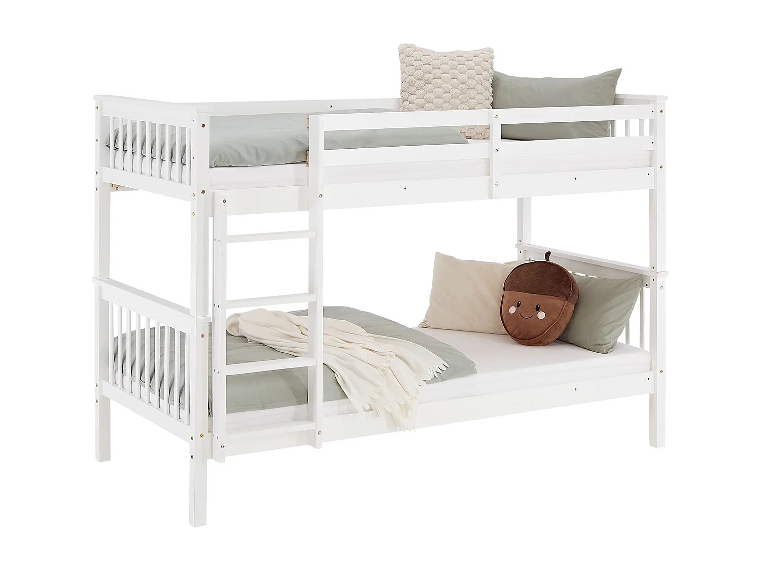 Stapelbed 90x200 cm wit