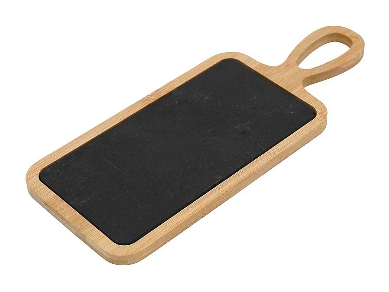 Planche apéro en bambou et ardoise 30.5 x 12 cm