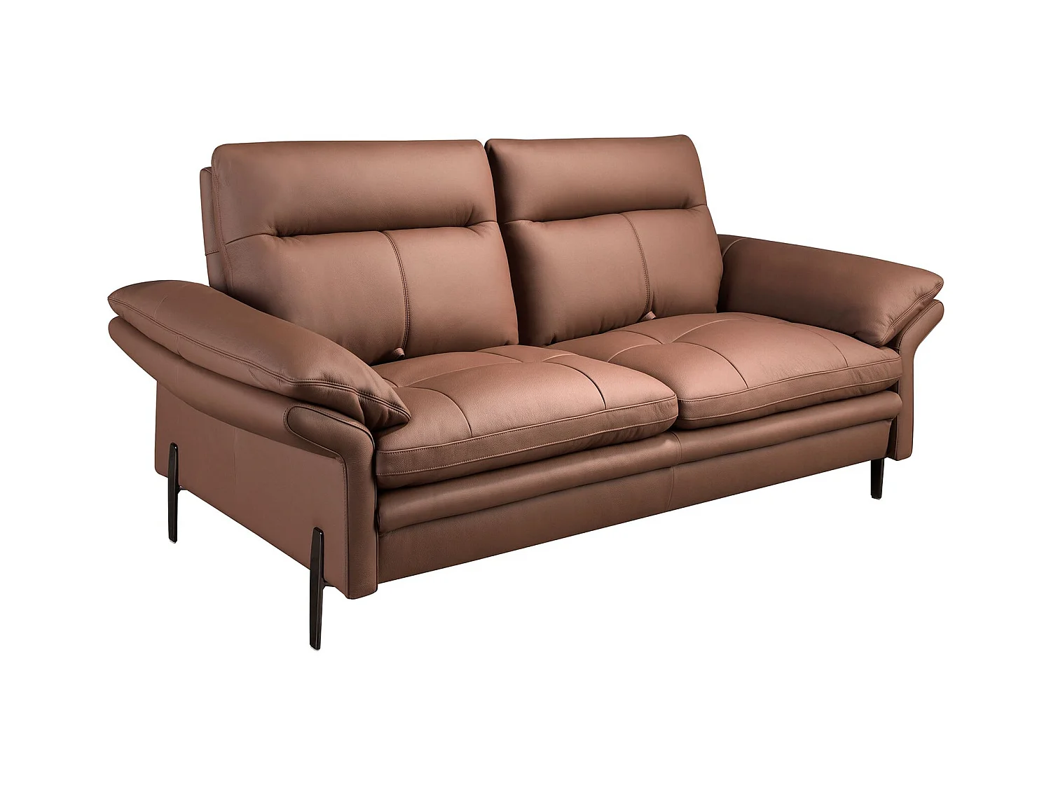Canapé 2 places en cuir marron 6242 ANGEL CERDA