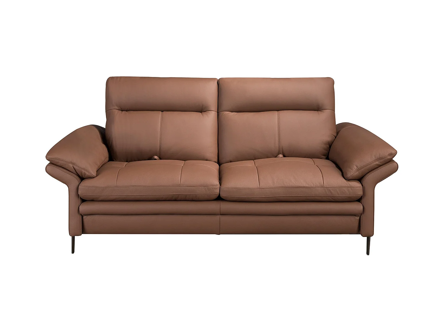Canapé 2 places en cuir marron 6242 ANGEL CERDA