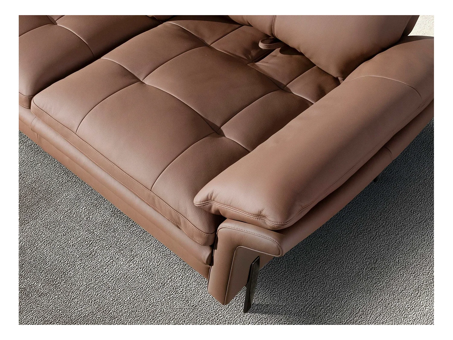 Canapé 2 places en cuir marron 6242 ANGEL CERDA