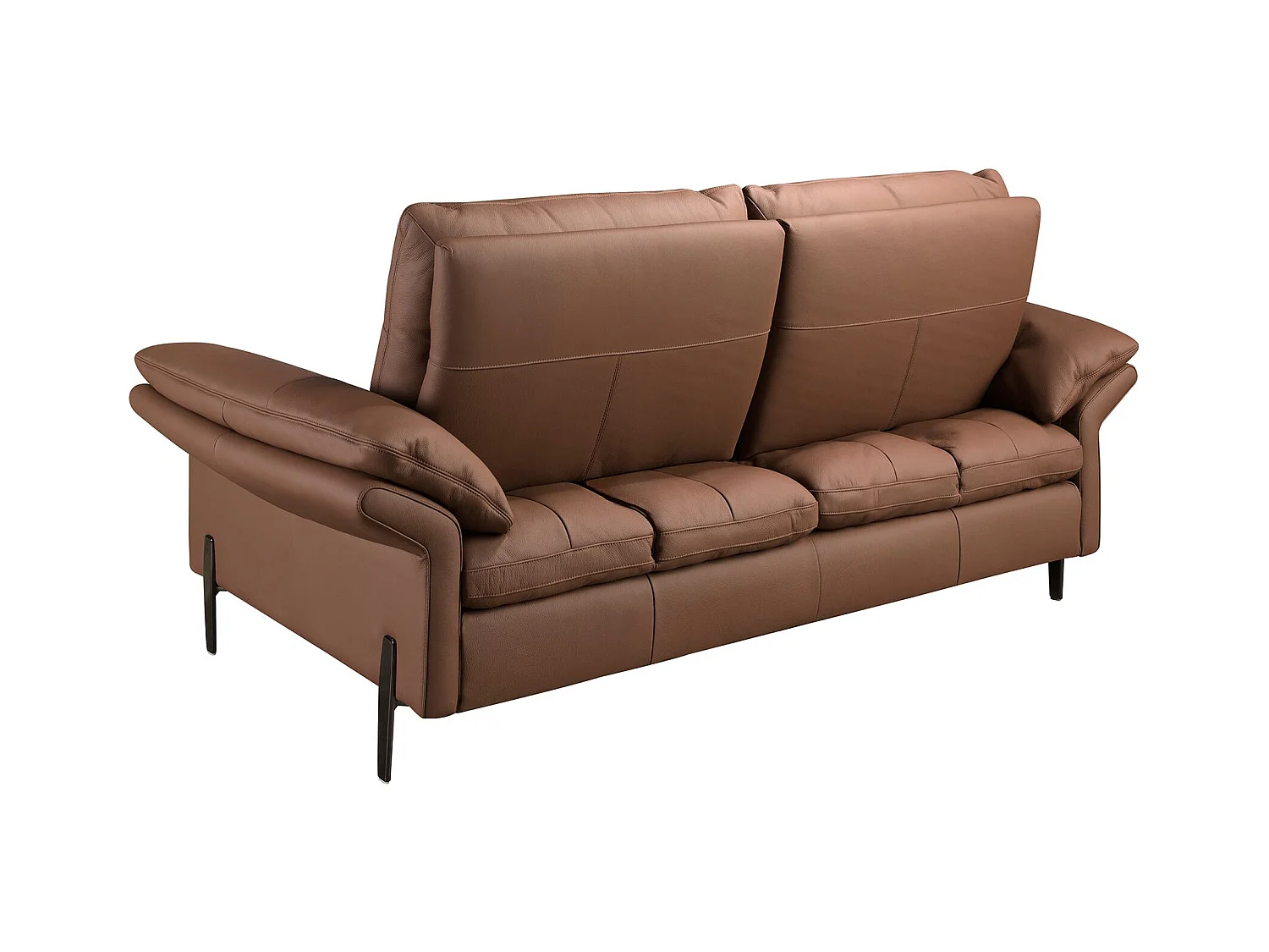 Canapé 2 places en cuir marron 6242 ANGEL CERDA