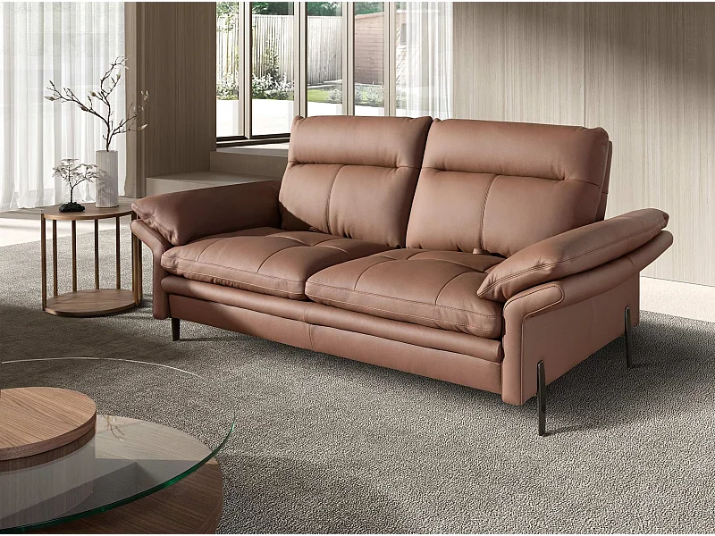 2-Sitzer-Sofa aus braunem Leder 6242 ANGEL CERDA