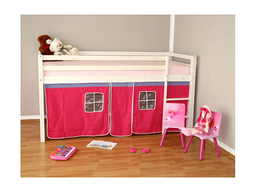 Lit superposé 208x110x97 cm rose