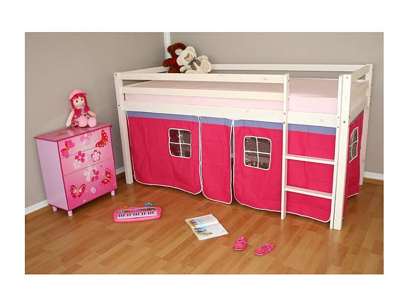 Cama beliche 208x110x97 cm rosa