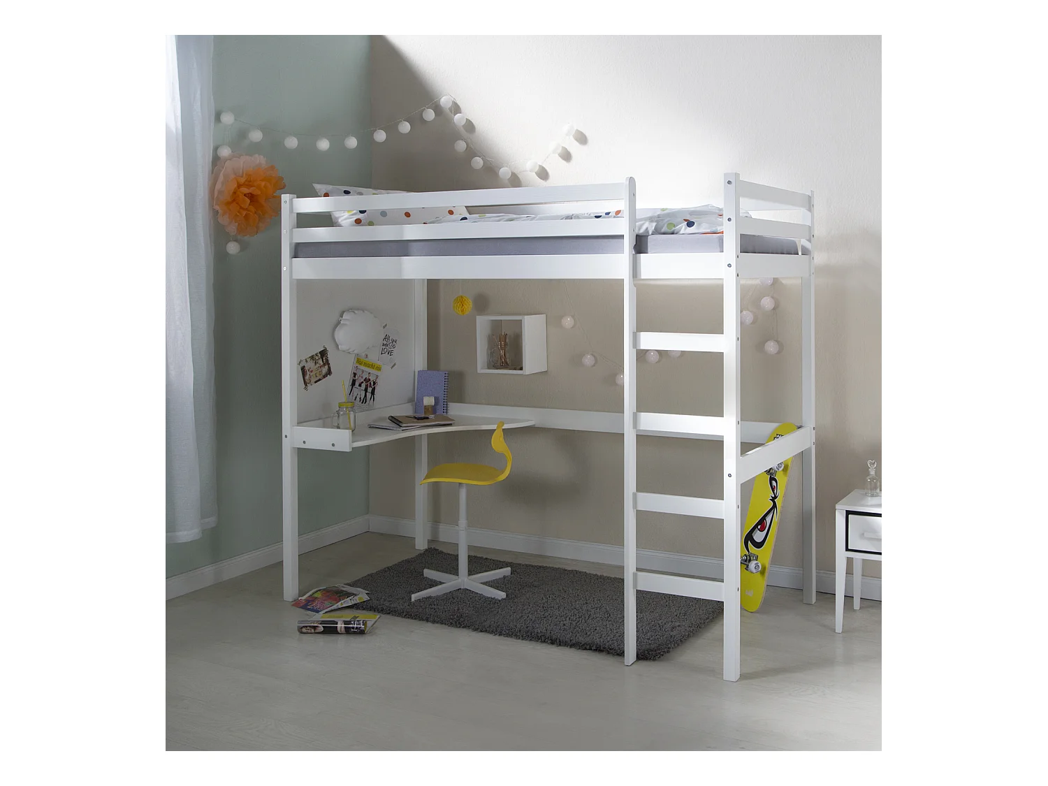 Etagenbett 96x206x175 cm weiß