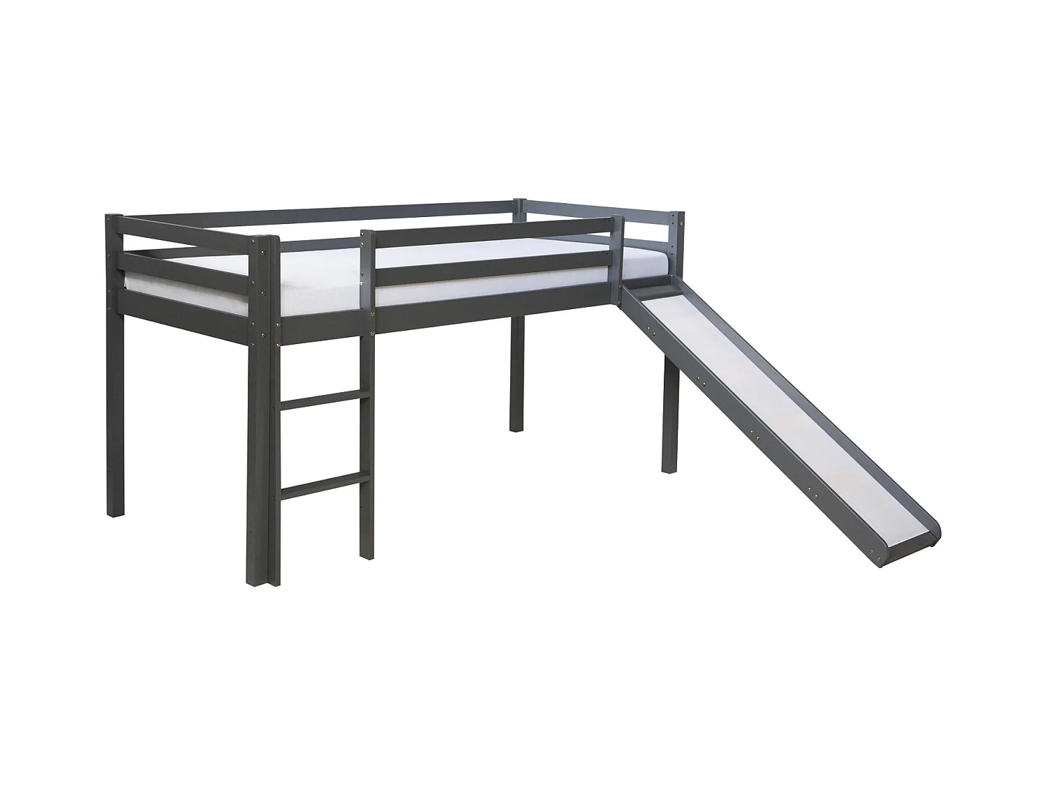 Etagenbett 207x110x97 cm grau Kiefernholz Hütte