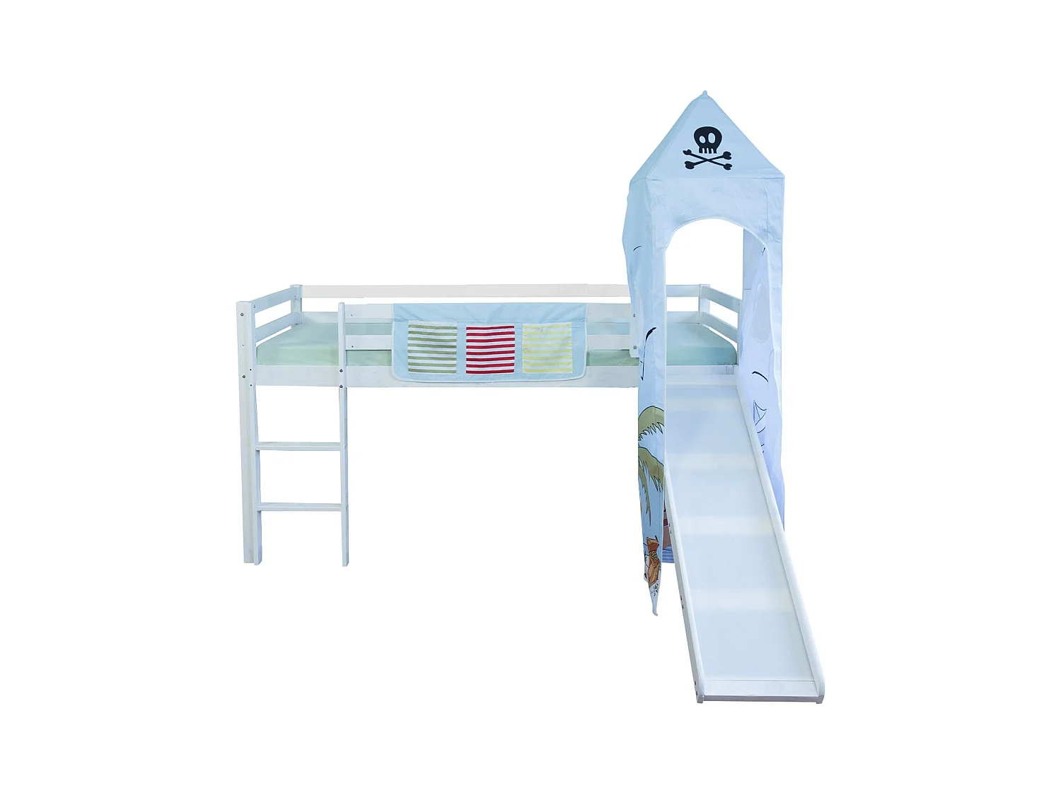 Hochbett 90x200 cm weiß