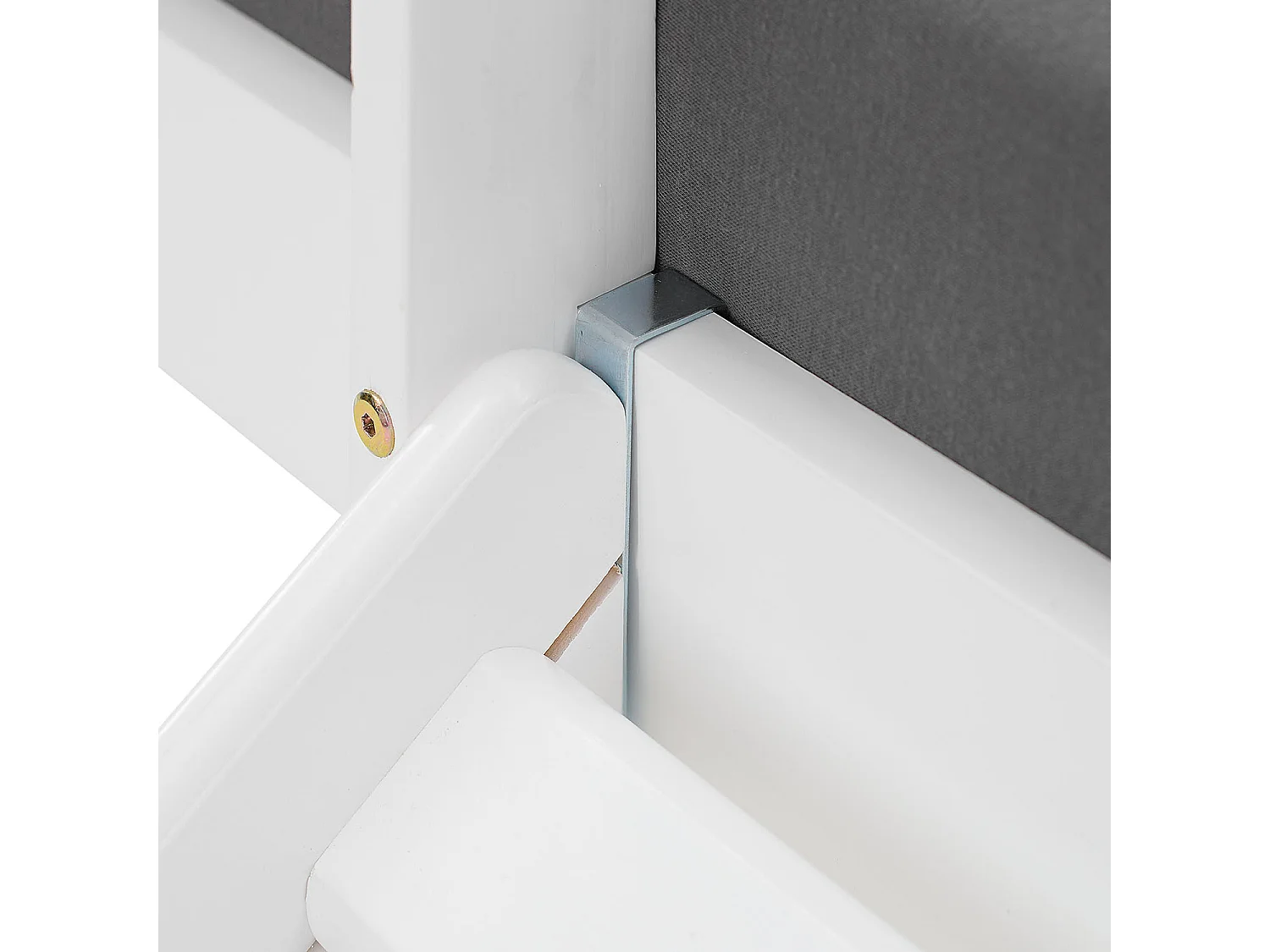 Lit superposé 90x200 cm blanc, lit surélevé avec toboggan