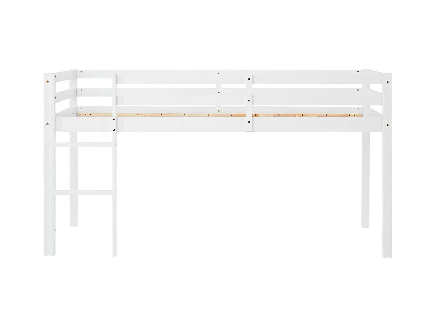 Lit superposé 207x110x97 cm cabine blanche