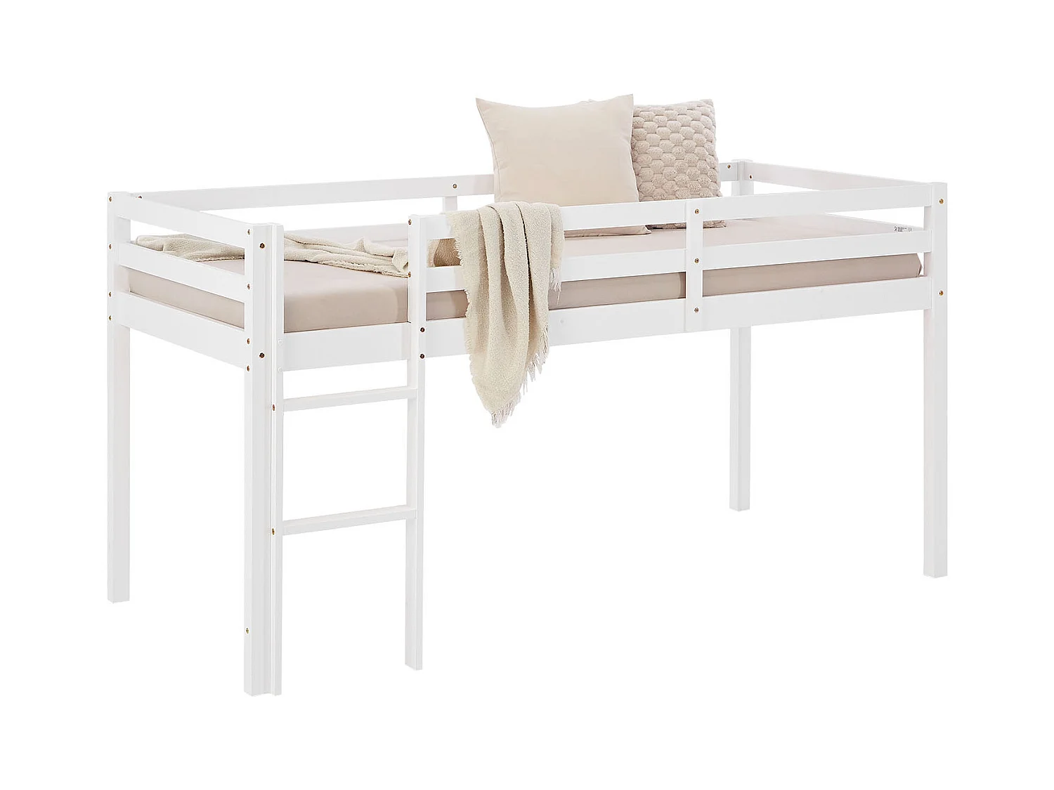 Lit superposé 207x110x97 cm cabine blanche