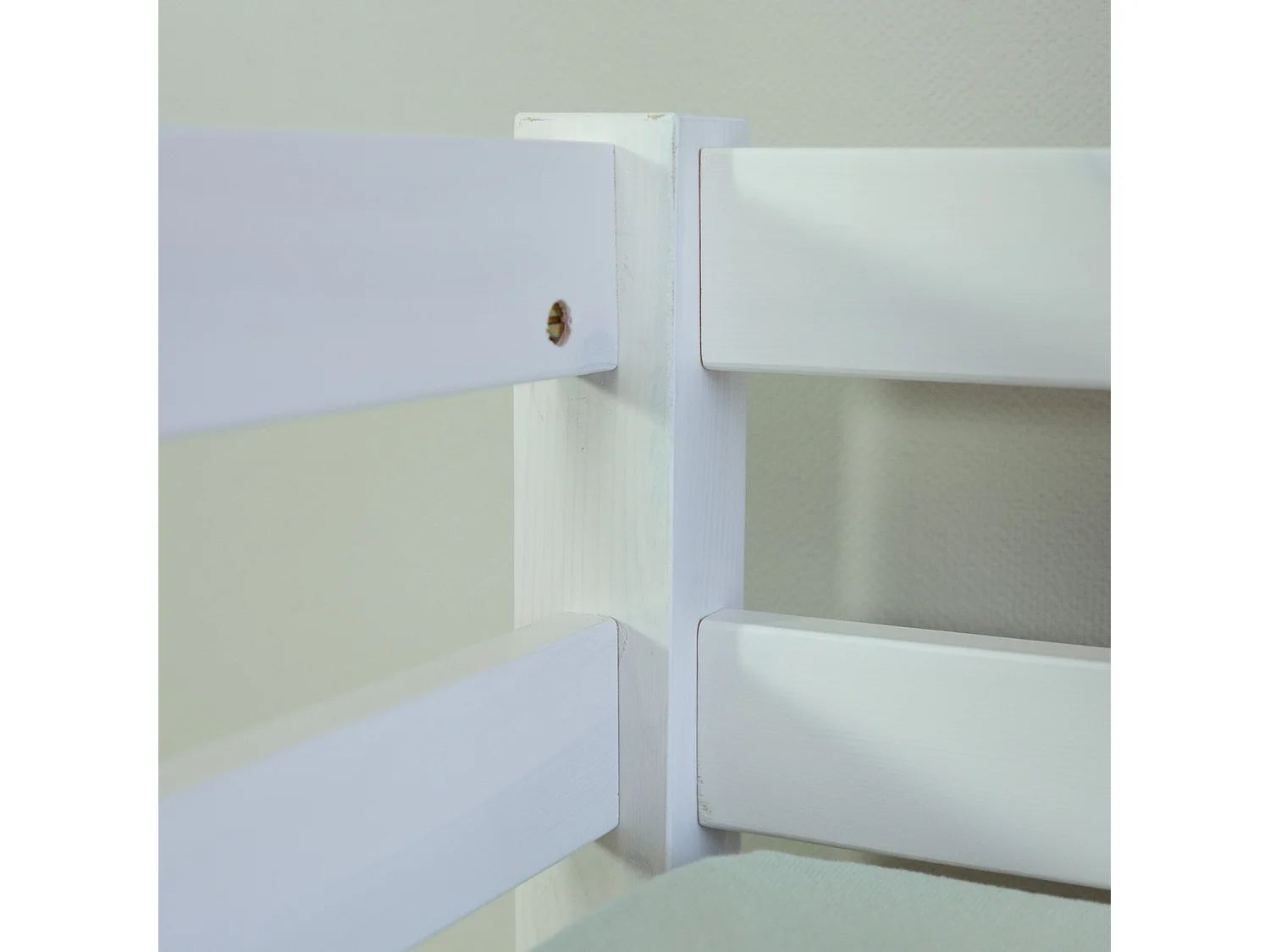 Lit superposé 207x110x97 cm cabine blanche