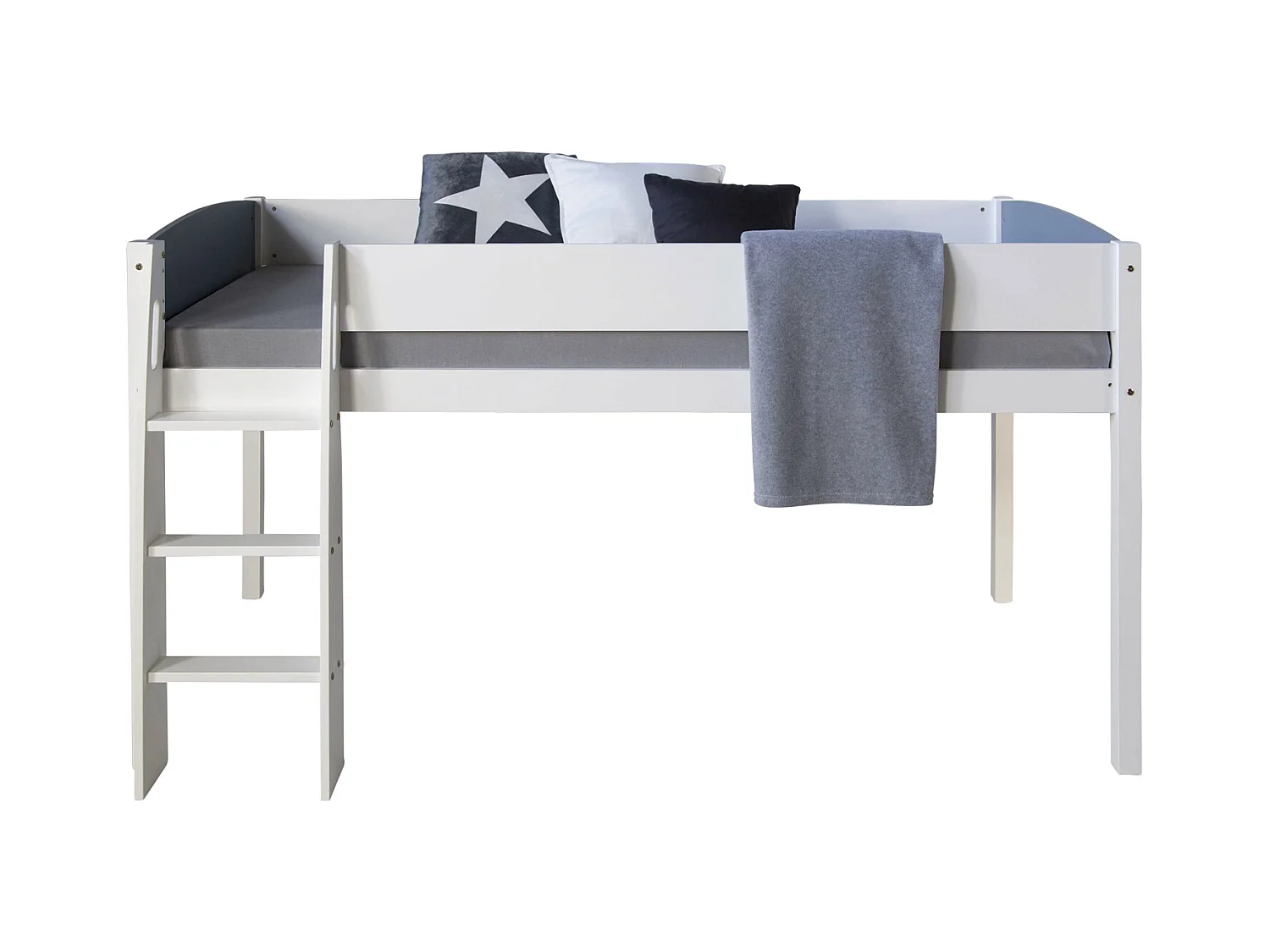 Etagenbett 90x200 cm weiß grau