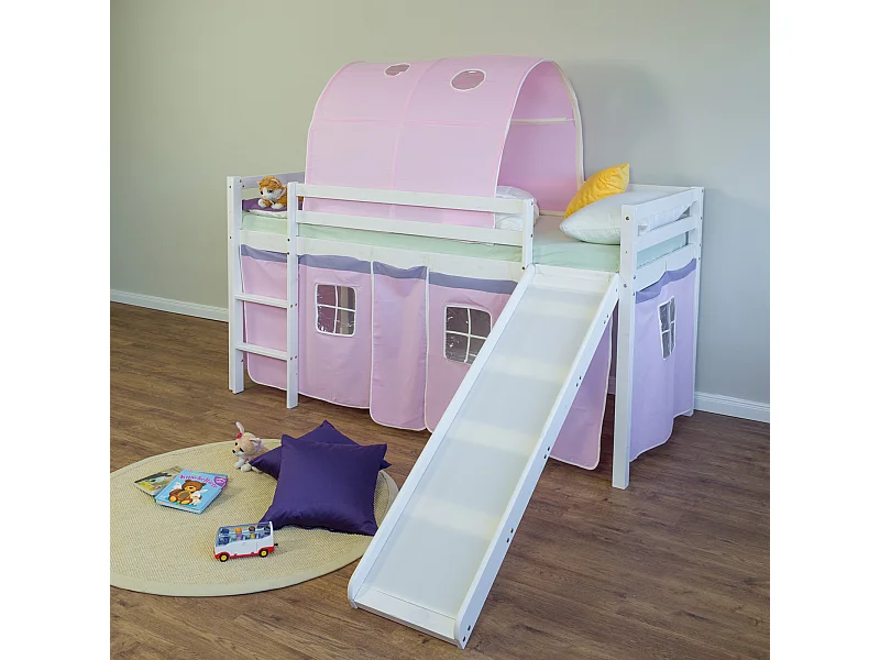 Hochbett 90x200 cm pink 1488