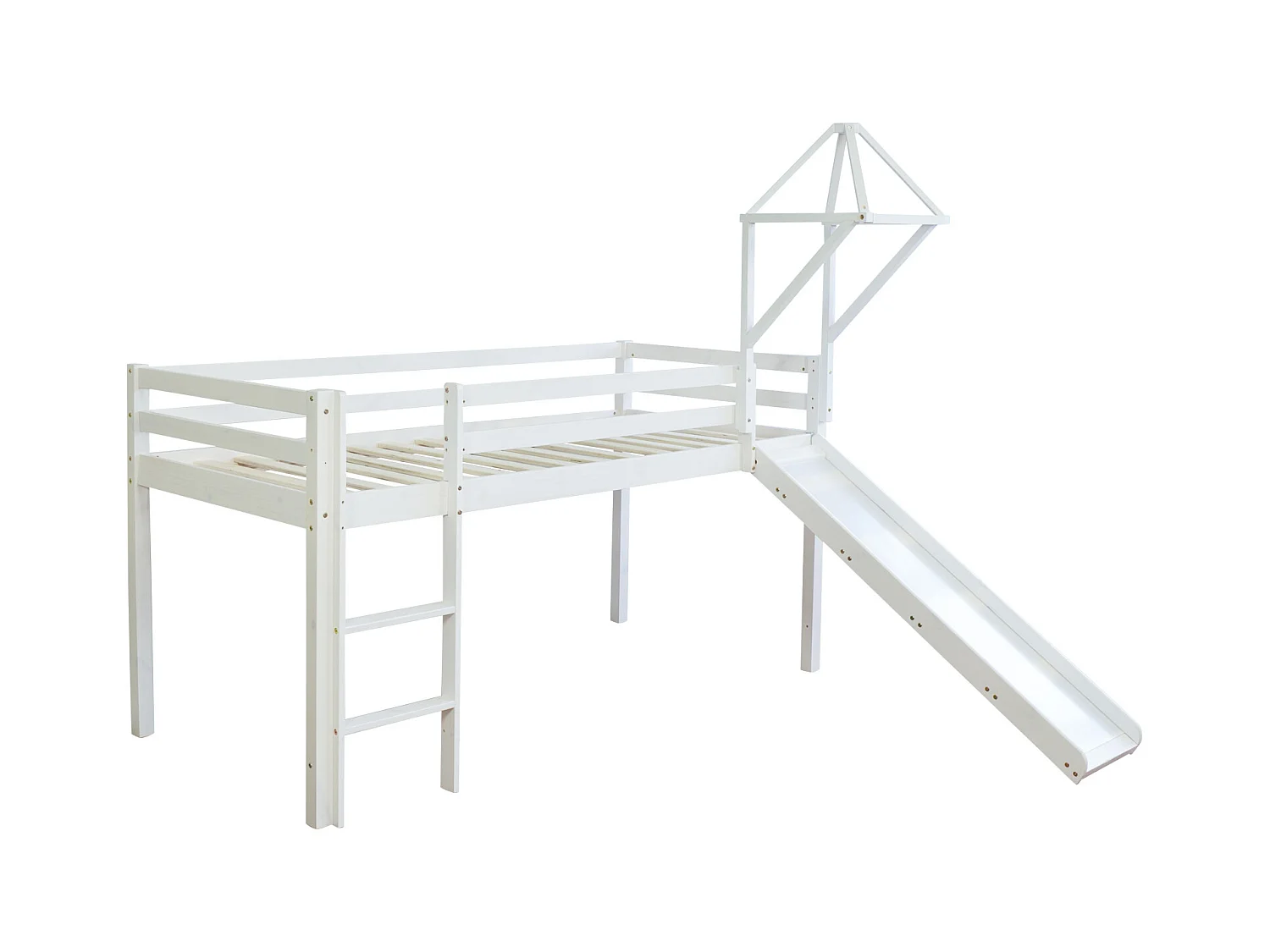 Hochbett 90x200 cm Schwarz Pirat