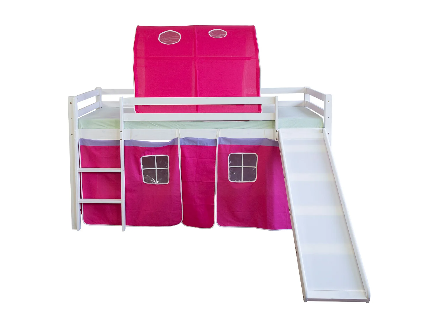 Łóżko piętrowe 90x200 cm czerwone 1490