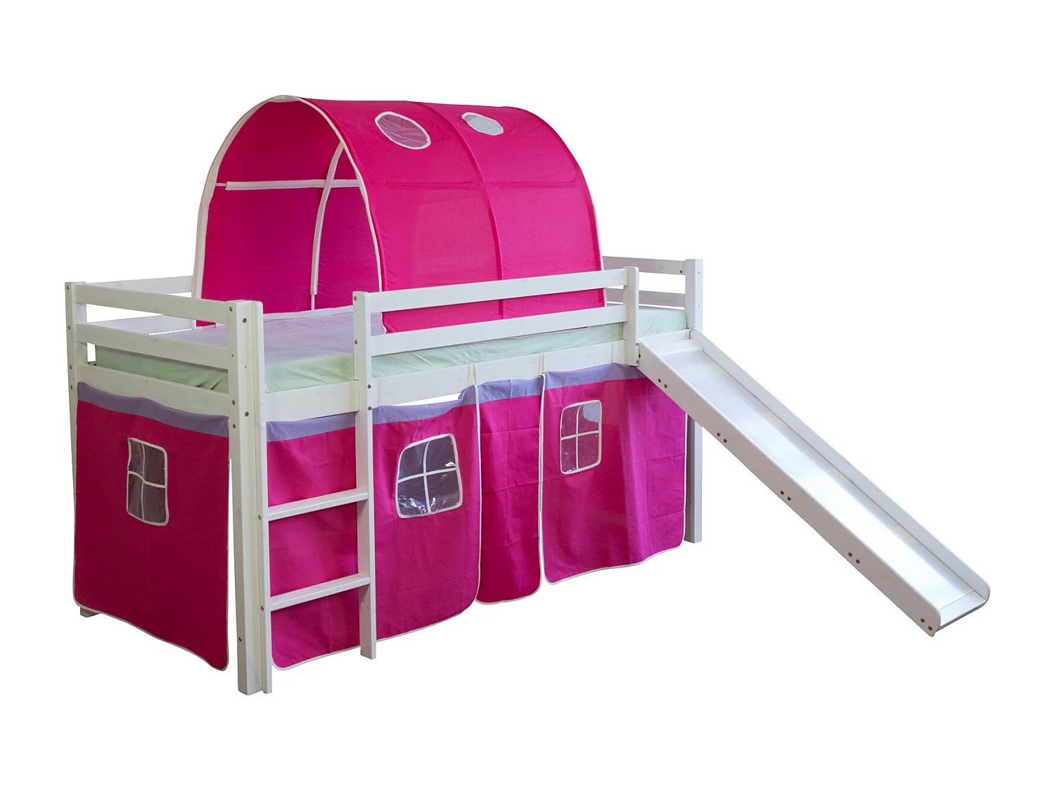 Łóżko piętrowe 90x200 cm czerwone 1490