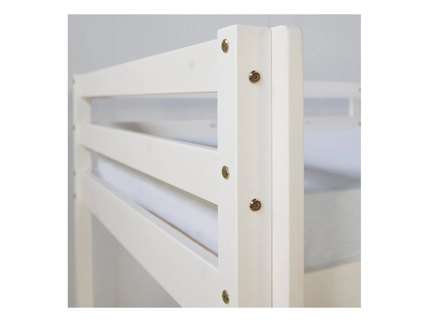 Hochbett 207,5x110x96,5 cm Weiß Grau