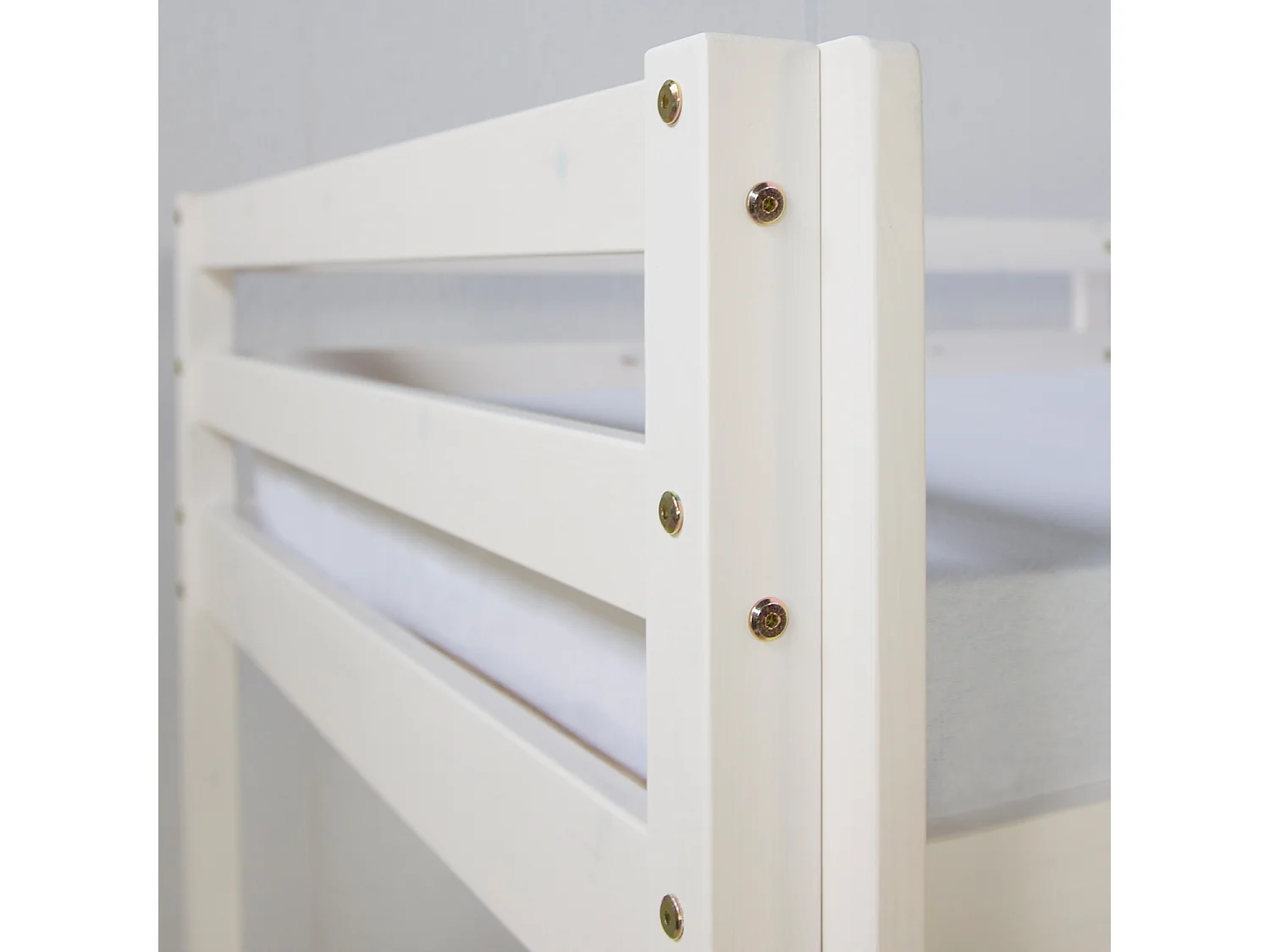 Lit mezzanine 207,5x110x96,5 cm Blanc gris