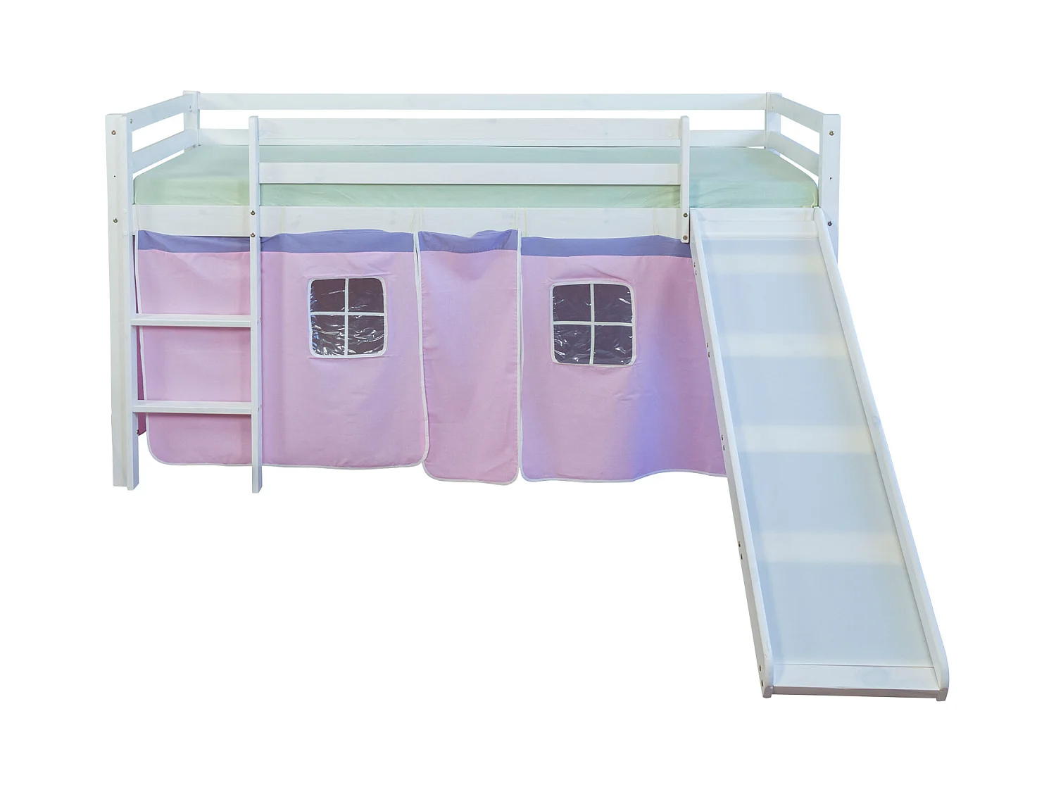 Hochbett 90x200 cm rosa 1464