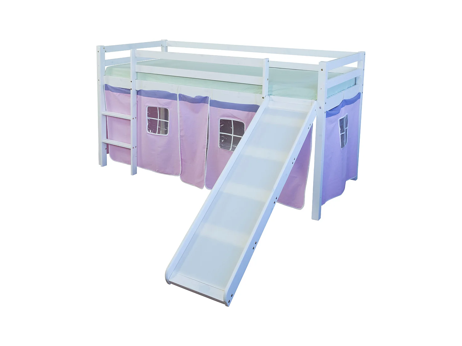 Hochbett 90x200 cm rosa 1464