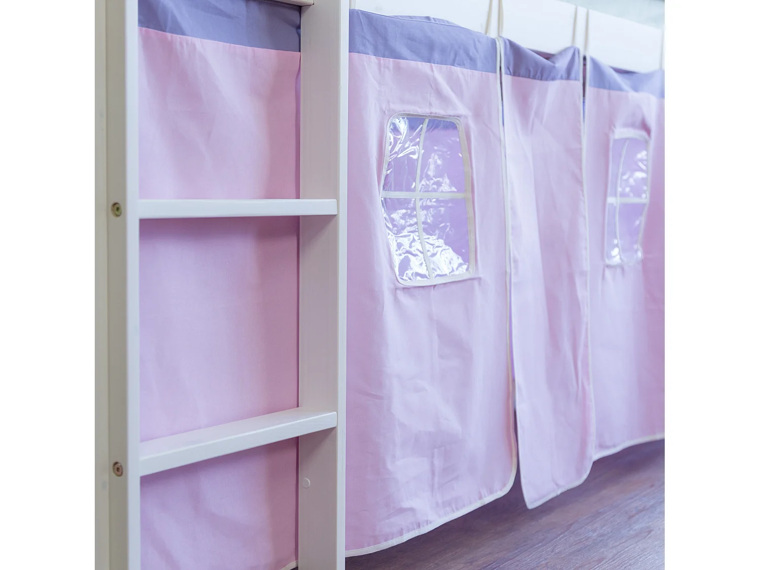 Lit mezzanine 90x200 cm rose 1464