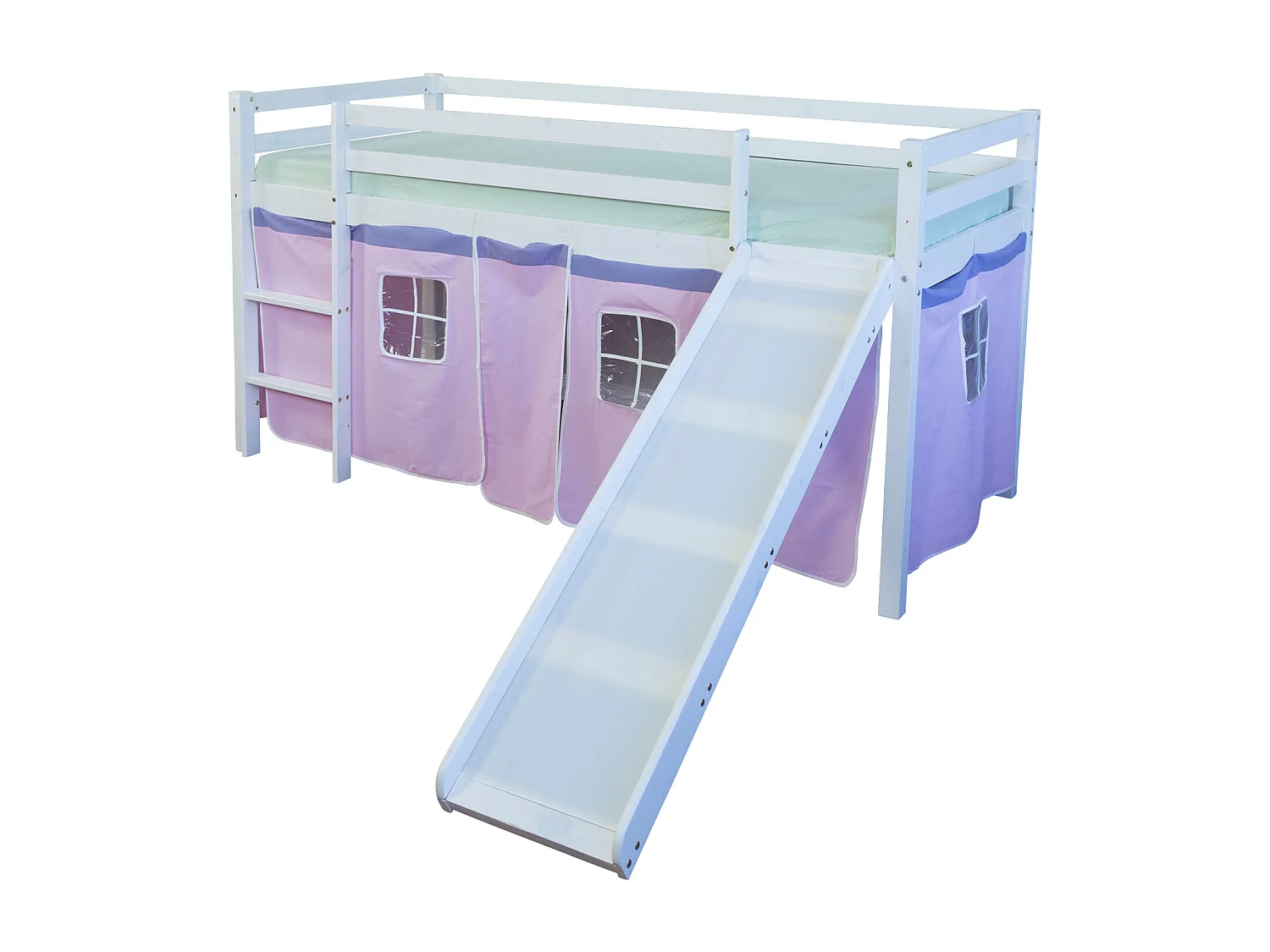 Lit mezzanine 90x200 cm rose 1464