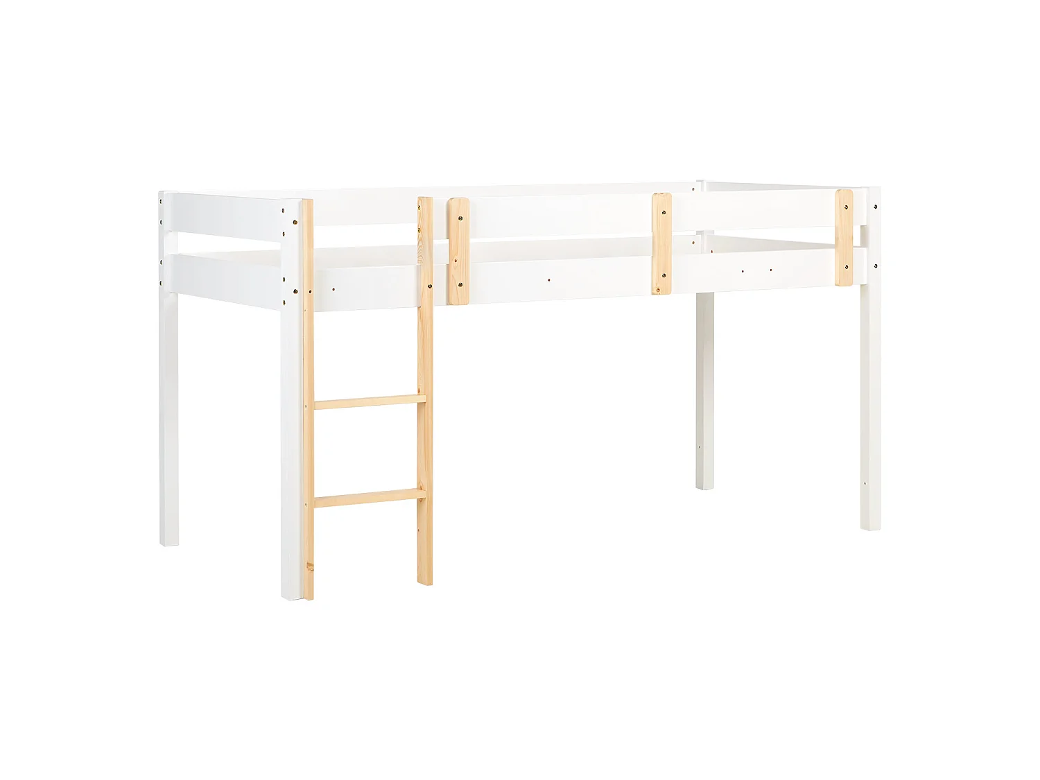 Łóżko piętrowe 90x200 cm białe