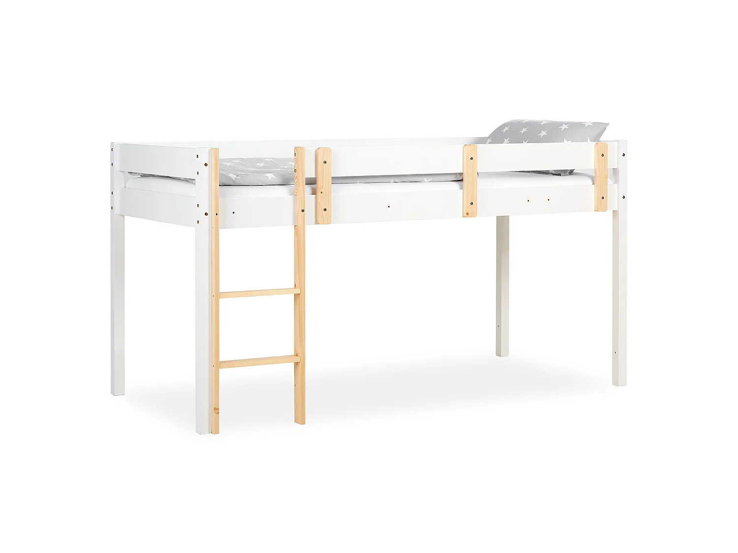 Łóżko piętrowe 90x200 cm białe