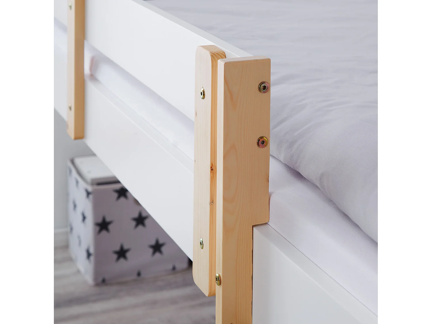 Łóżko piętrowe 90x200 cm białe