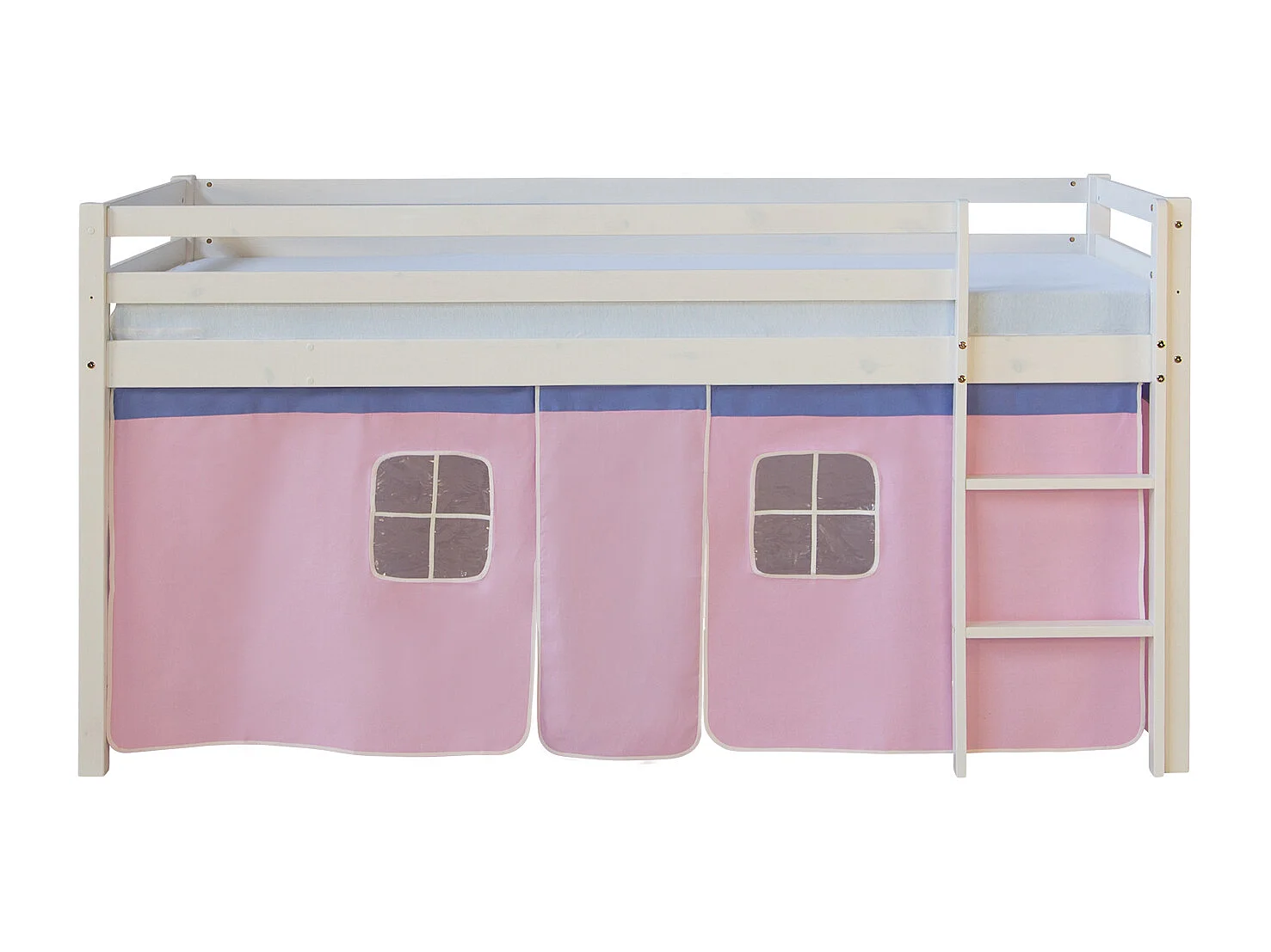 Lit mezzanine 207,5x110x96,5 cm Blanc Rose