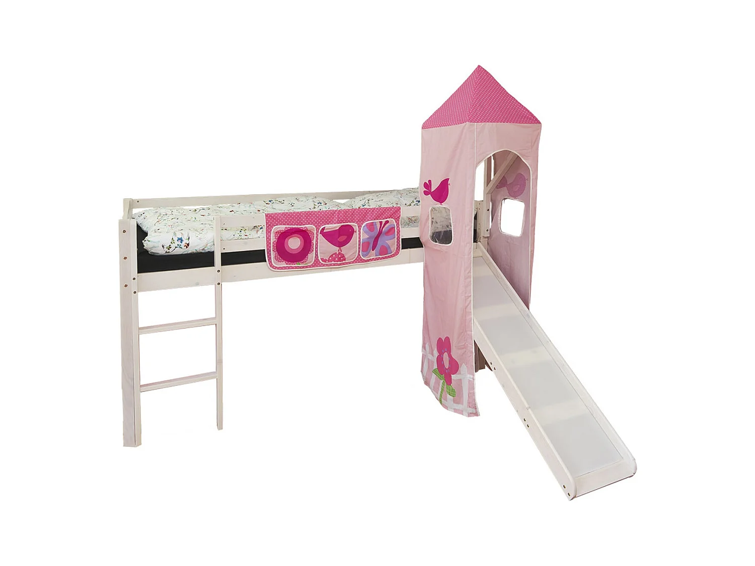 Letto a soppalco 90x200 cm bianco