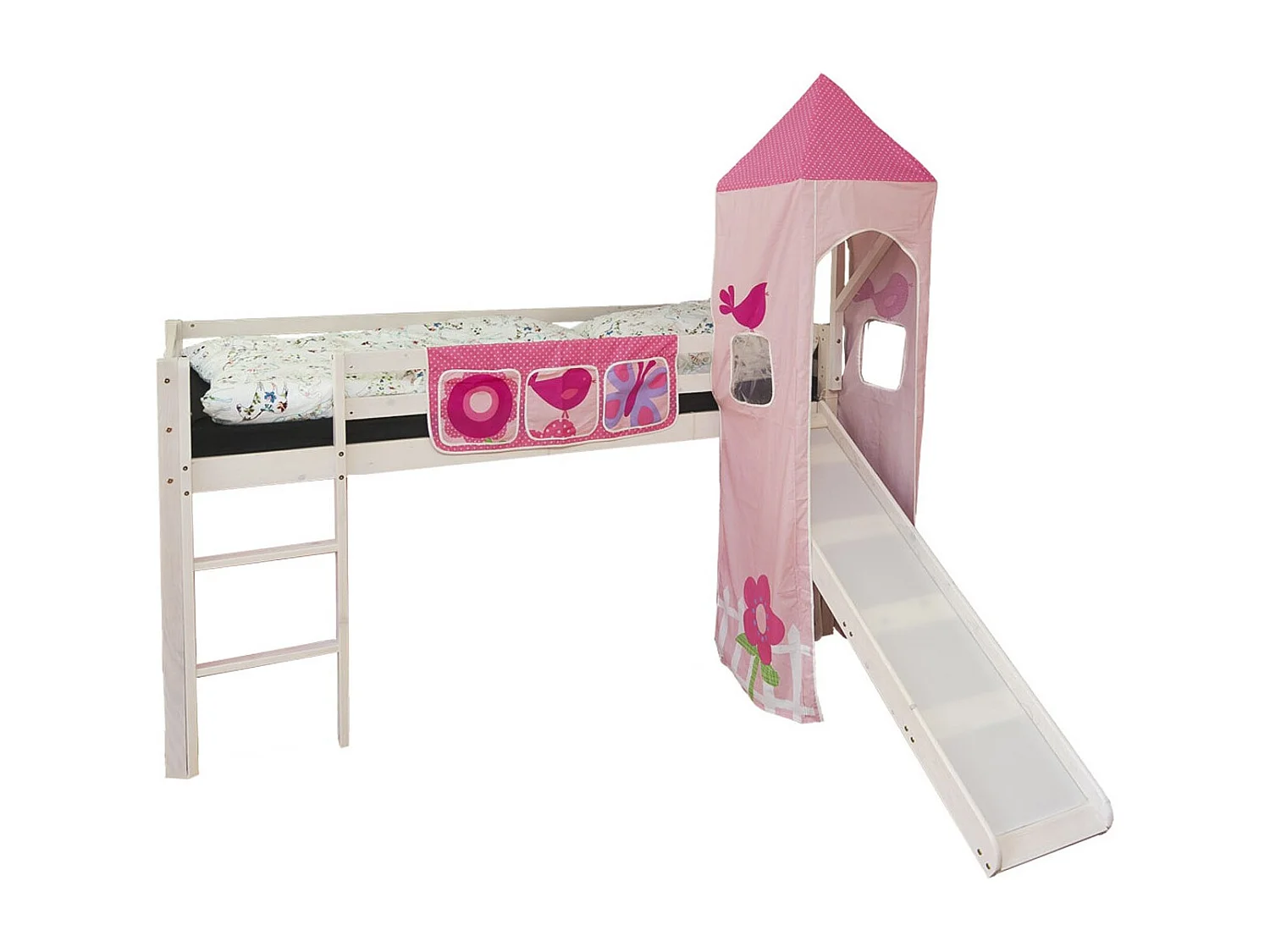 Lit mezzanine 90x200 cm blanc