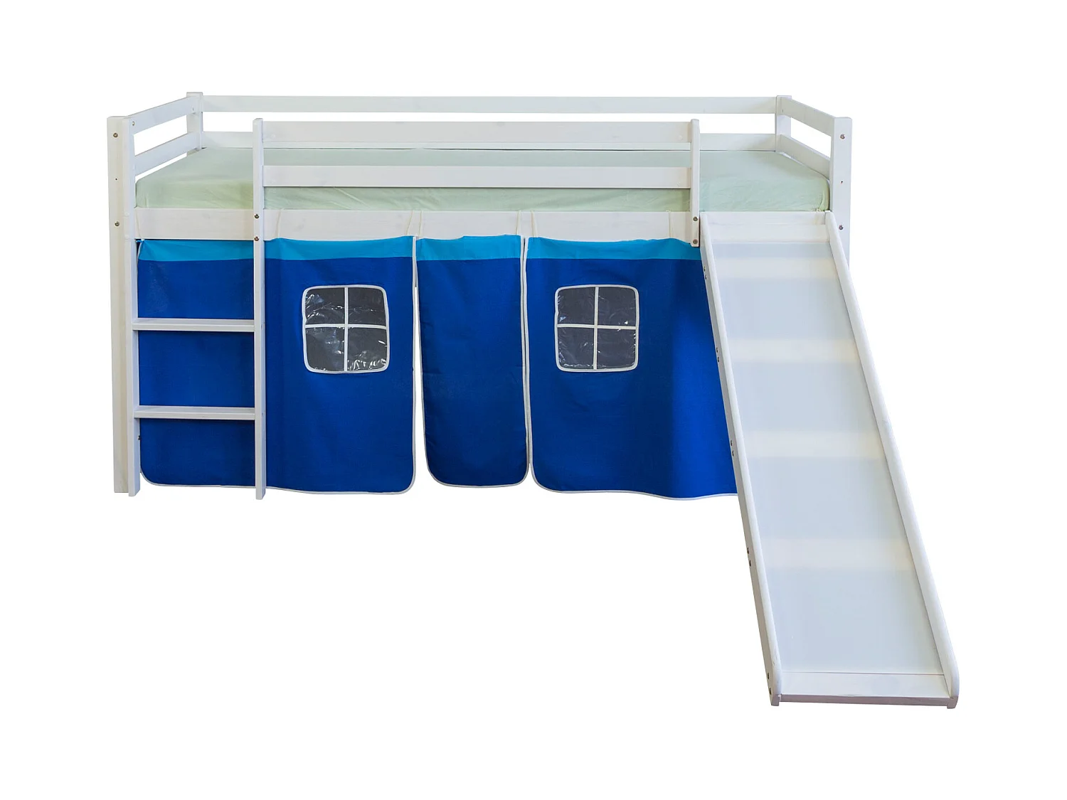 Hochbett 90x200 cm blau