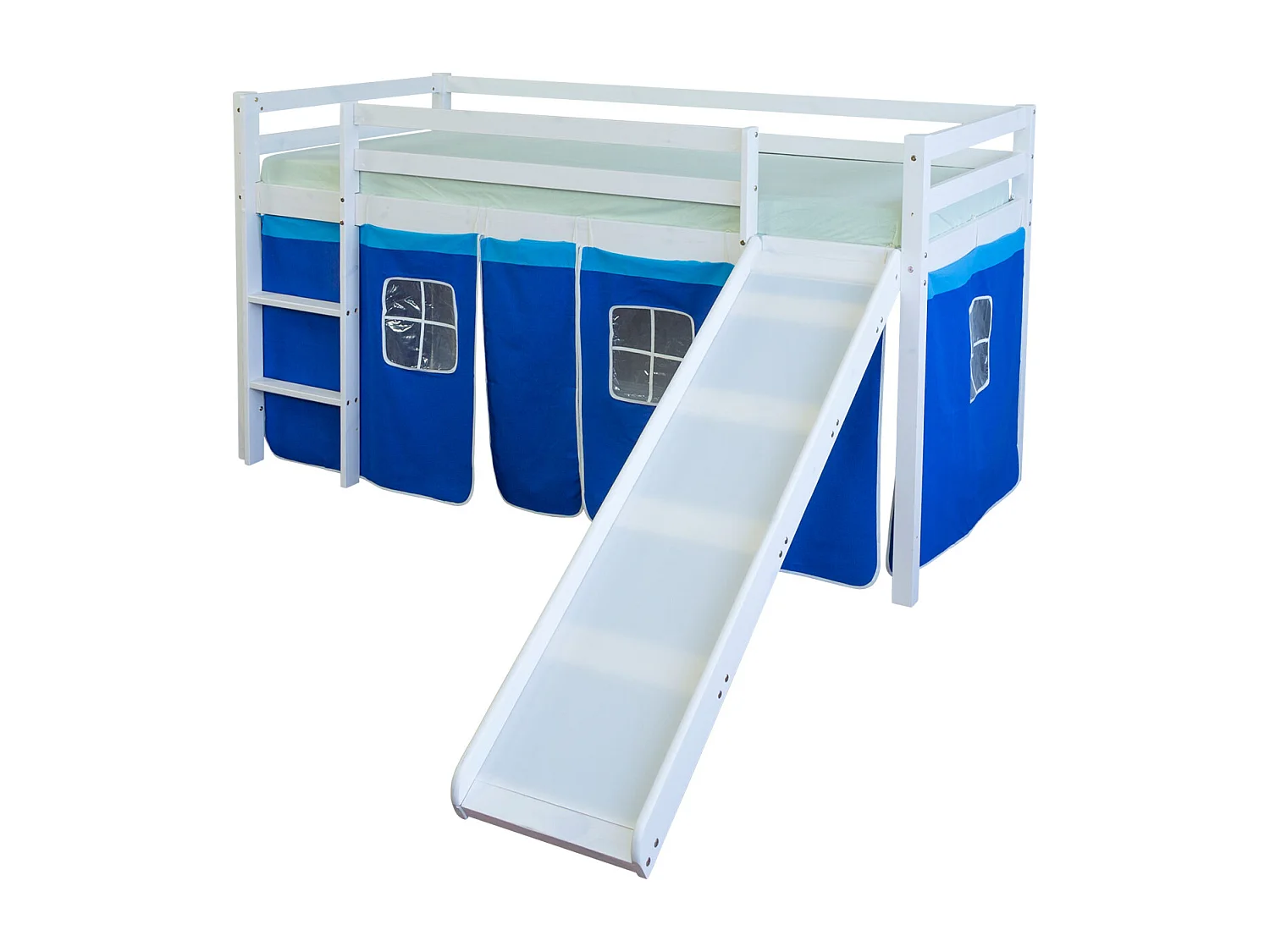 Lit mezzanine 90x200 cm bleu