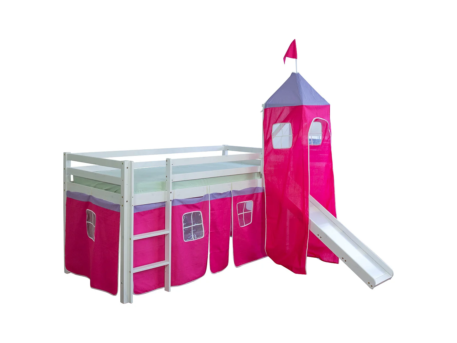 Hochbett 90x200 cm Rot