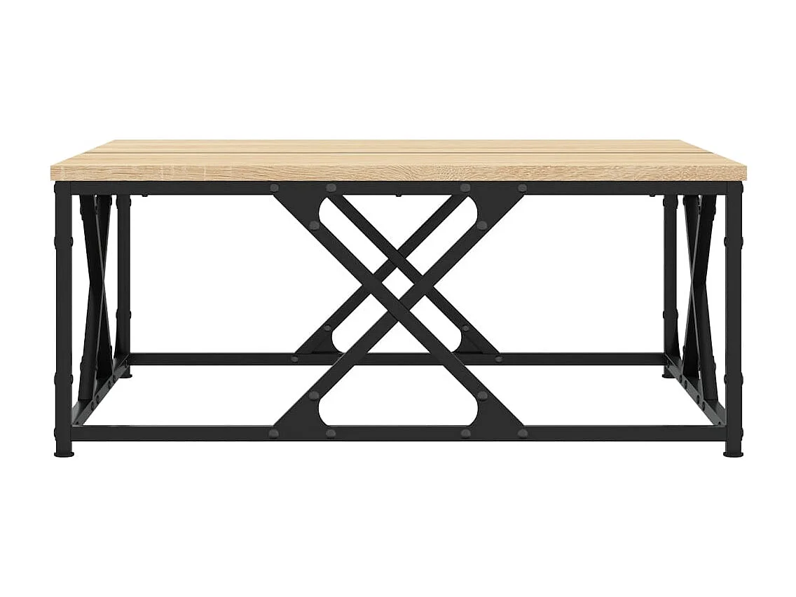 Table basse design industriel métal marron 70 x 70 x 30 cm DEC038991