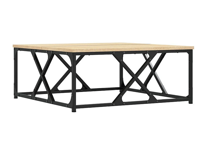 Table basse design industriel métal marron 70 x 70 x 30 cm DEC038991