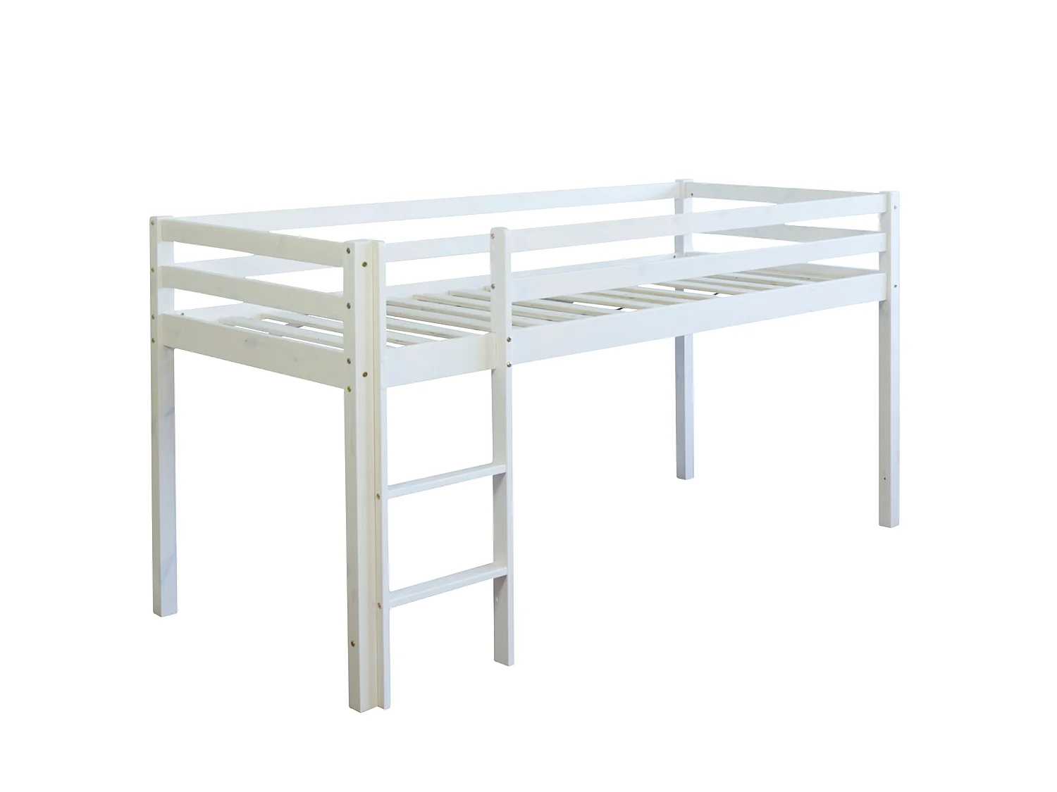 Cama alta 207,5x110x96,5 cm Branco Azul