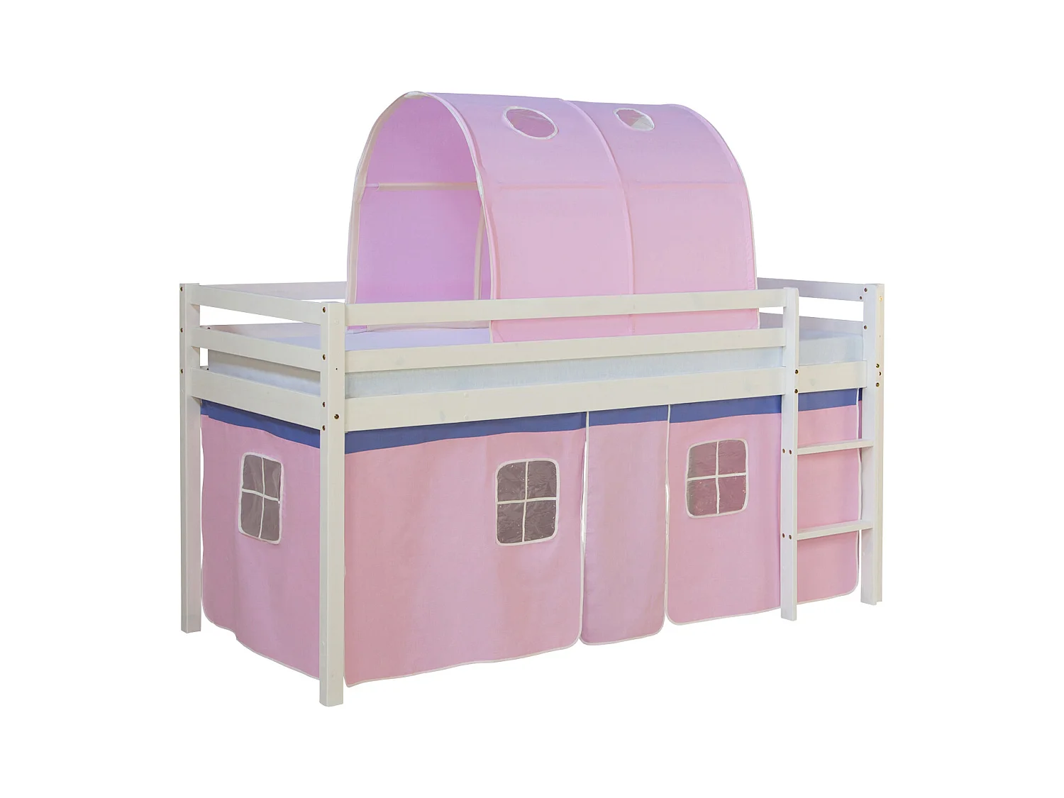 Hochbett 90x200 cm Rosa