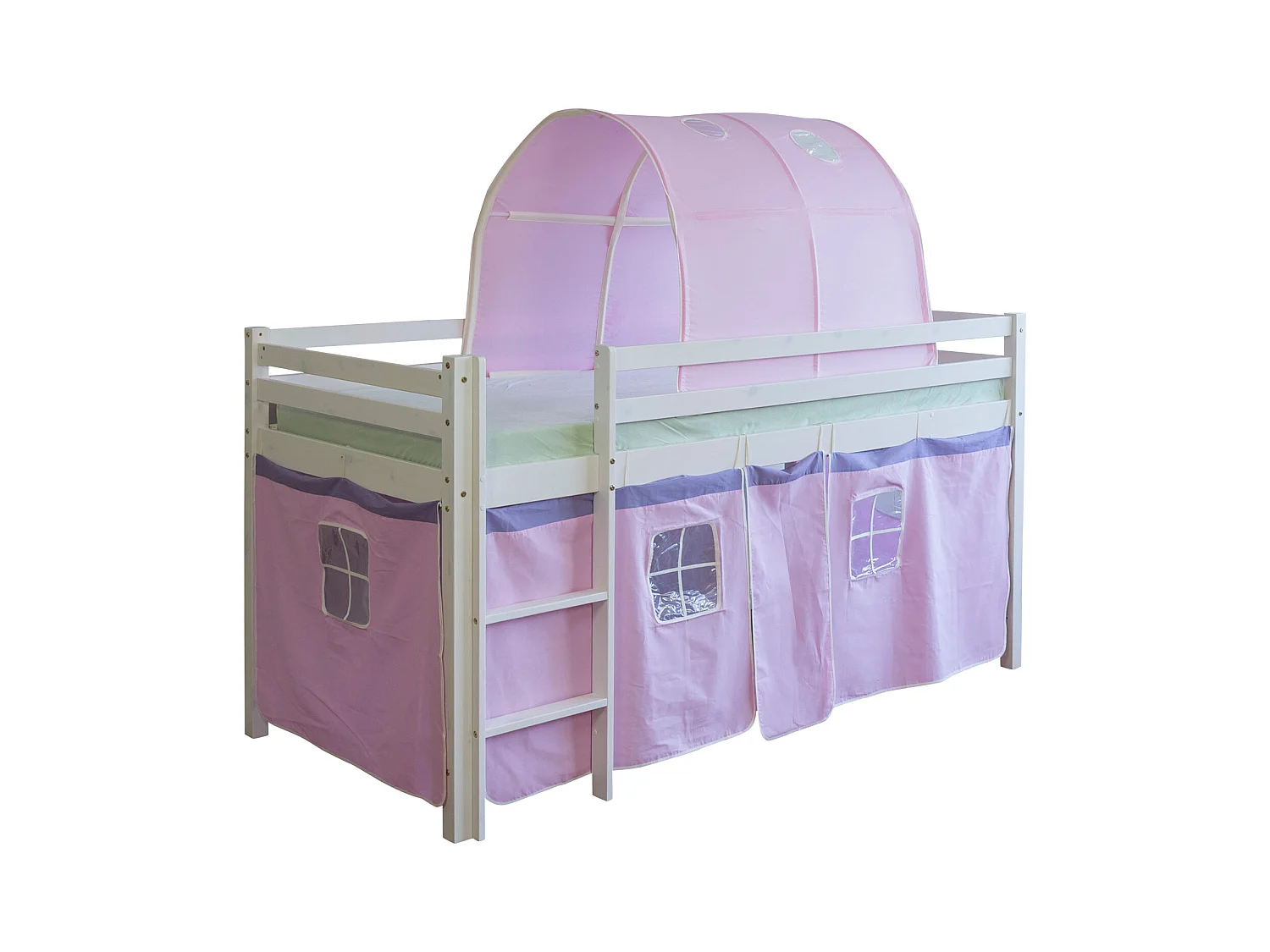Hochbett 90x200 cm pink 1480