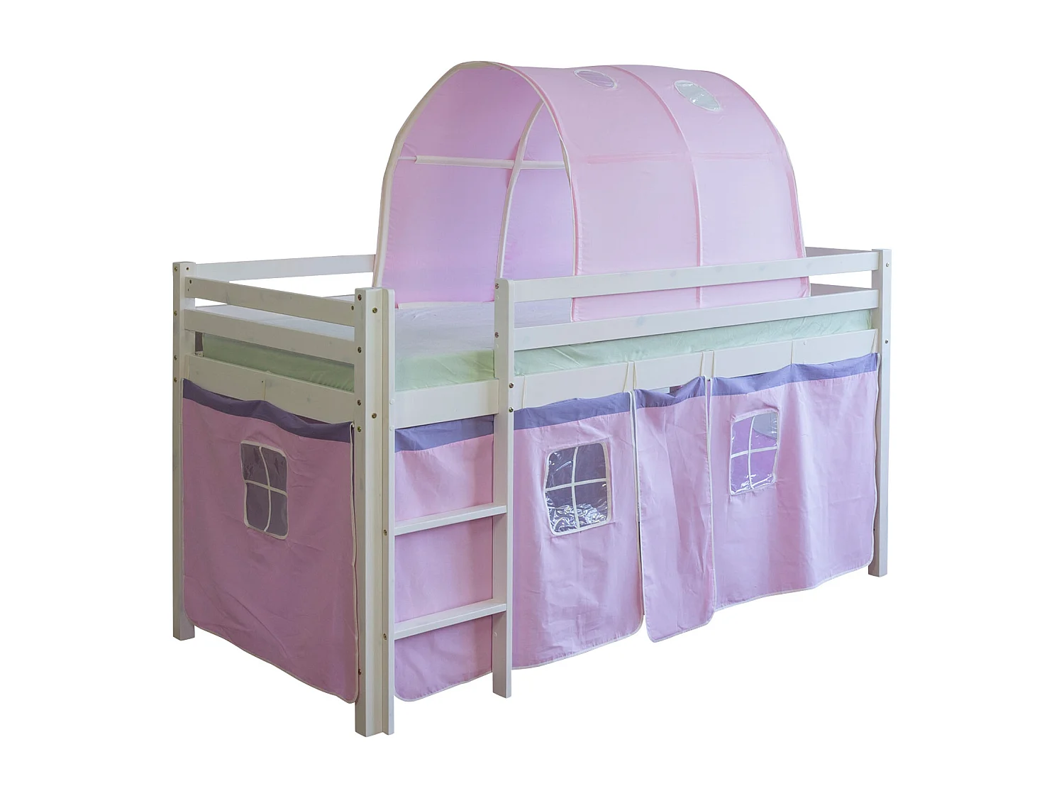 Cama alta 90x200 cm rosa 1480