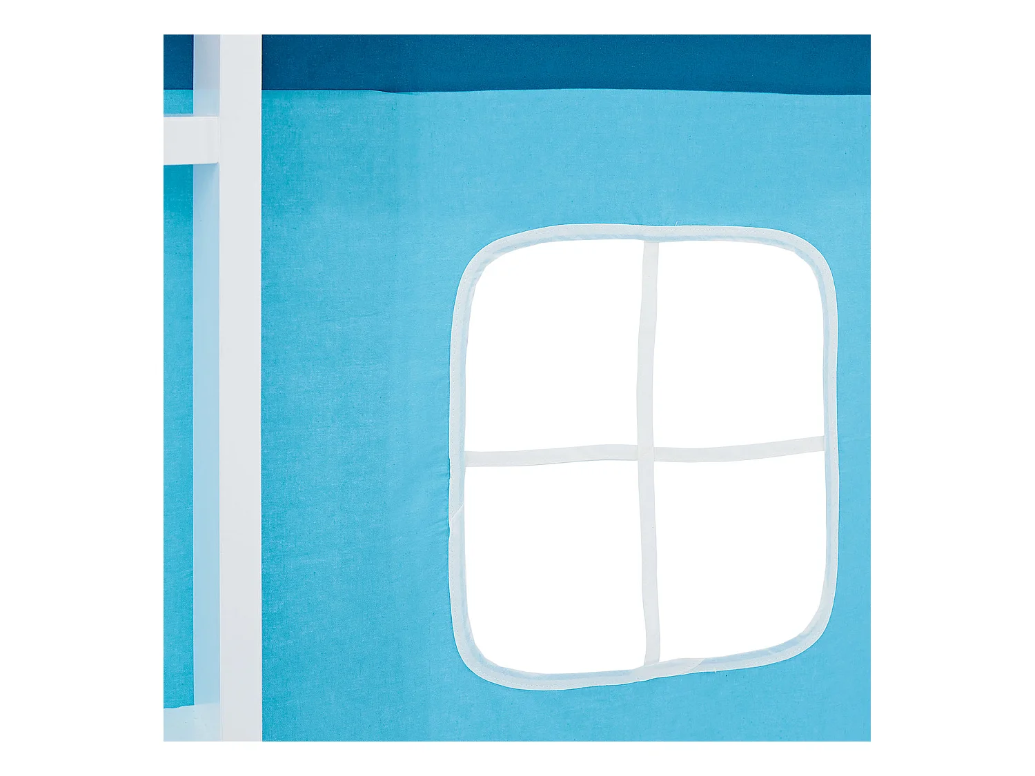 Hochbett 90x200 cm Blau, Kabinenbett