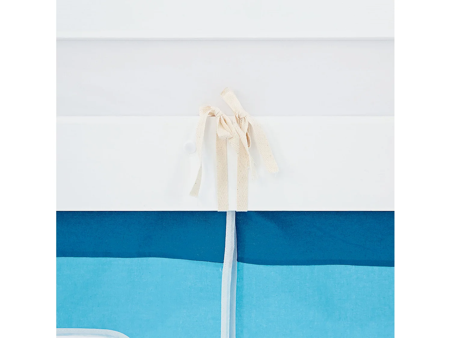 Hochbett 90x200 cm Blau, Kabinenbett